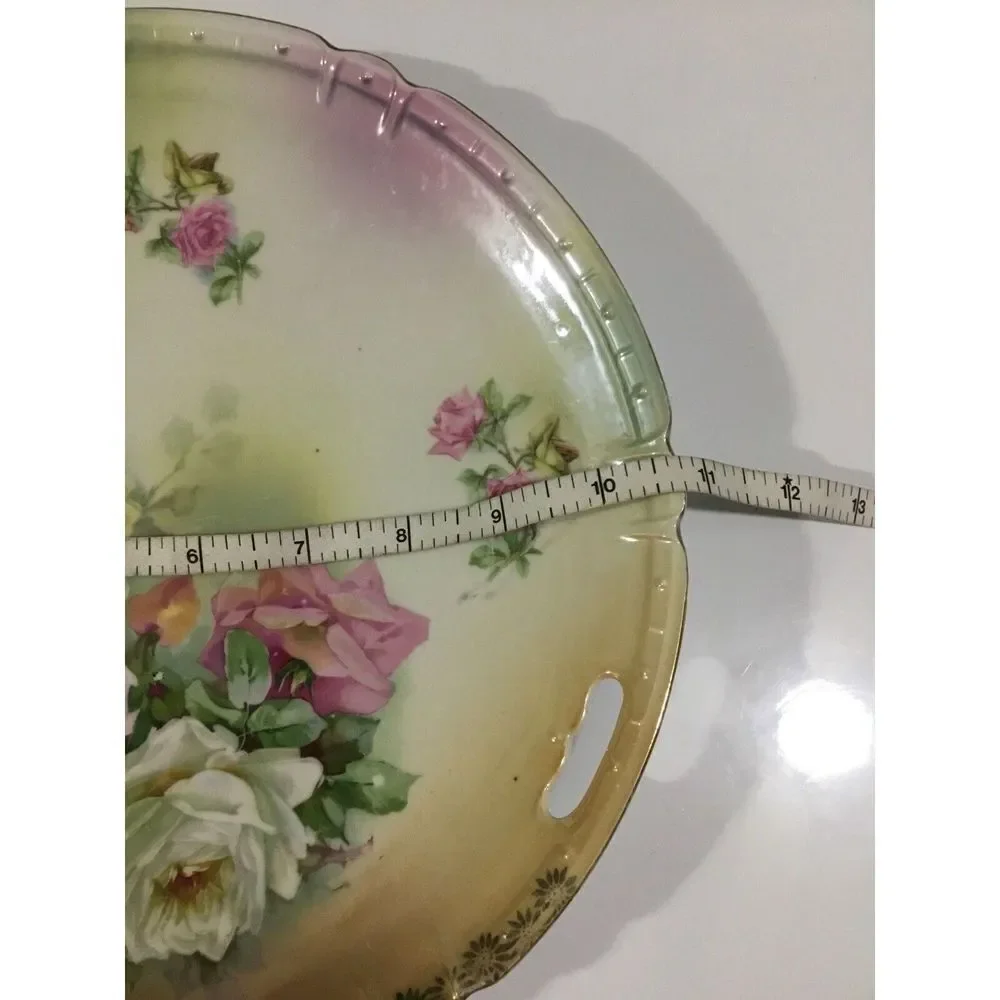 Vtg 1900’‎ CARL SCHUMANN ARZBERG CHOP / CABINET PLATE BAVARIA GOLD Lusterware